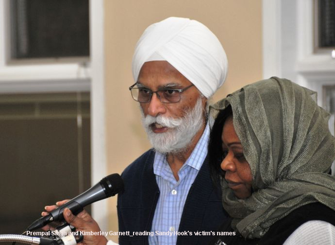Prempal Singh and Kimberley Garnett_reading Sandy Hook's victim's names (146K)