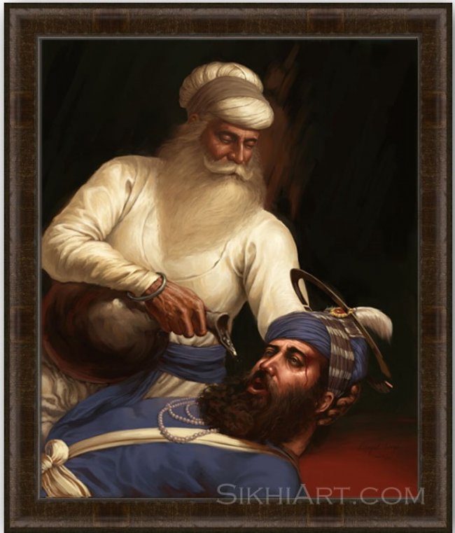 Bhai Kanhaiya ji by Bhagat Singh Bedi - Frame Sikhnet.jpg