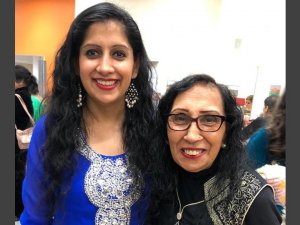 Min Kaur with her mother Pritpal Kaur